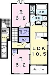ラ・メゾン・セレニテ 2LDKの間取図画像