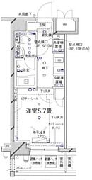 ライジングプレイス堀切 1Kの間取図画像