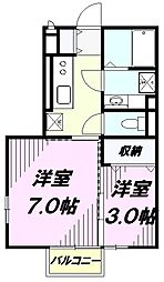 レセンテシード 2Kの間取図画像