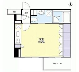 グランカーサ新宿御苑 ワンルームの間取図画像
