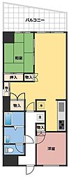 アトル真砂 3階2LDKの間取り