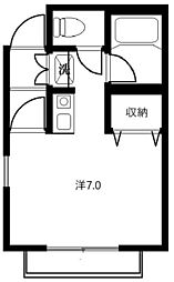 α-NEXTFUJI ワンルームの間取図画像