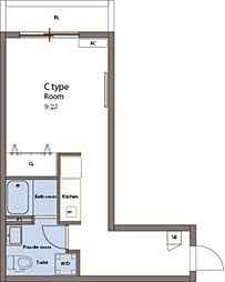 M-1Tokyo池上 ワンルームの間取図画像
