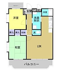 アイリステラモト1 2LDKの間取図画像