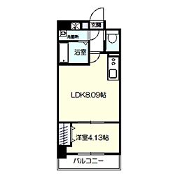 リアライズ宿院 1LDKの間取図画像