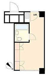六本木ビジネスアパートメンツ ワンルームの間取図画像