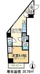 グランドルチェ駒込 1DKの間取図画像