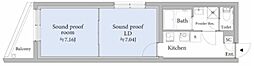 ASTILE studio 王子 2Kの間取図画像