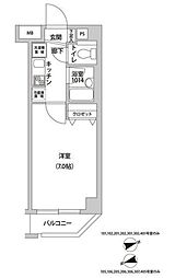 ラクラス荻窪 1Kの間取図画像