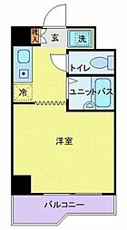 東京メトロ有楽町線 江戸川橋駅 徒歩7分の賃貸マンション 4階ワンルームの間取り