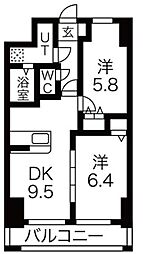 ヴィヴルミュウ 2DKの間取図画像