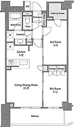 間取図画像 2LDK