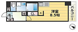 WillDo浜崎通 ワンルームの間取図画像