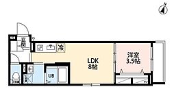 robot home 与野本町III(ロボットホーム ヨノホンマチスリー) 1LDKの間取図画像