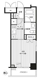 グランハイツ錦糸町 1Kの間取図画像