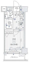 リライア東京イーストレジデンス 1Kの間取図画像