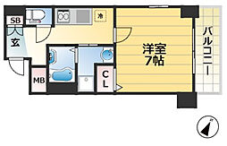 ロイズグラン神戸下沢通 1Kの間取図画像