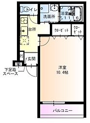 フジパレス月出町3番館 1Kの間取図画像