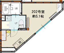 アンビエンテ東金町 ワンルームの間取図画像