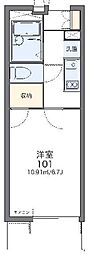 レオパレスT&K 1Kの間取図画像