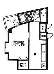 ＭｔＣｅｄａｒ南烏山 3階1Kの間取り