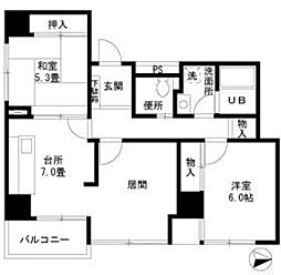 エクセル東陽 2LDKの間取図画像