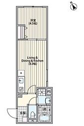 エルファーロ三軒茶屋VI 3階1LDKの間取り