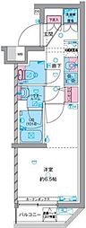 GENOVIA町田 2階1Kの間取り