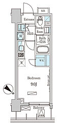 パークアクシス押上レジデンス ワンルームの間取図画像