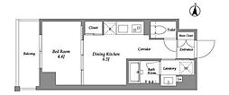ウエリスアーバン住吉EAST 1DKの間取図画像