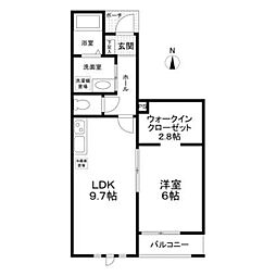 LANAIHOUSENOAH 1LDKの間取図画像
