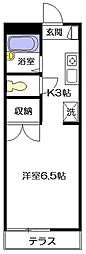 ペガサス 1Kの間取図画像