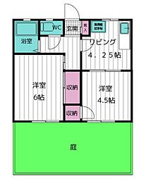 シャトー泉 2Kの間取図画像