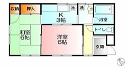 コーポ阿部 2Kの間取図画像
