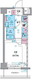 ジェノヴィアお花茶屋2スカイガーデン 1Kの間取図画像