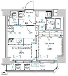 ラフィスタときわ台 1LDKの間取図画像