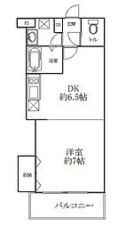 ARSおおたかの森 1階1DKの間取り