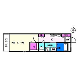 間取図画像 1K