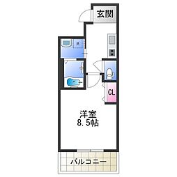 フジパレス堺南島 1Kの間取図画像