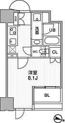 東神田テラスレジデンス 1Kの間取図画像