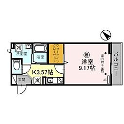 レスティングスウェル浦和 1Kの間取図画像