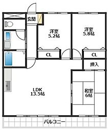 間取図画像 3LDK