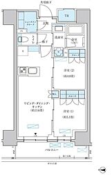 パークアクシス池袋イースト 2LDKの間取図画像