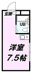 プリシード中野 ワンルームの間取図画像