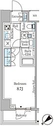 ルビア赤坂 1Kの間取図画像