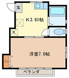 メゾン.YS2 1Kの間取図画像