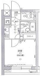 エクセシオーネ赤塚 1Kの間取図画像