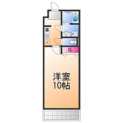 Feliz羽倉崎 1Kの間取図画像