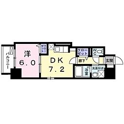 ウエストサイド中山道 1DKの間取図画像