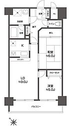 グリーンフィールド大山 14階2LDKの間取り